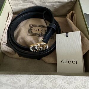 Brand New in box Gucci belt with pearls